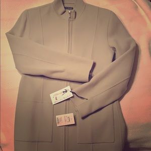 Olive green/grey warm fleece zip up jacket